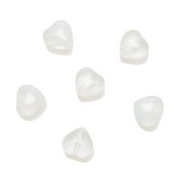 50 PCS/Package 8 * 5mm Hole 1~1.9mm Glass Heart Shape Beads sku image 1