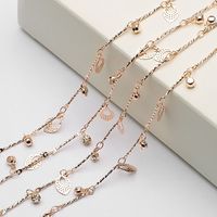 1 Piece Simple Style Leaves Heart Shape Butterfly Alloy Plating Chain Jewelry Accessories sku image 18