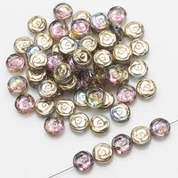 A Pack Of 30 Diameter 10mm Hole Under 1mm Glass Rose Beads sku image 2