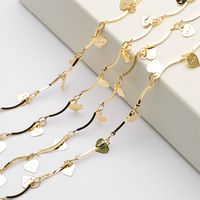 1 Piece Simple Style Leaves Heart Shape Butterfly Alloy Plating Chain Jewelry Accessories sku image 2