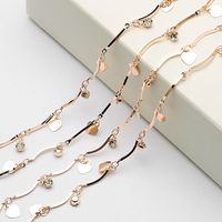 1 Piece Simple Style Leaves Heart Shape Butterfly Alloy Plating Chain Jewelry Accessories sku image 9