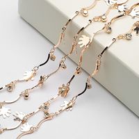 1 Piece Simple Style Leaves Heart Shape Butterfly Alloy Plating Chain Jewelry Accessories sku image 12