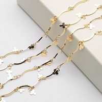 1 Piece Simple Style Leaves Heart Shape Butterfly Alloy Plating Chain Jewelry Accessories sku image 3