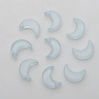 50 Pcs/package Simple Style Moon Glass Stoving Varnish Jewelry Accessories sku image 13
