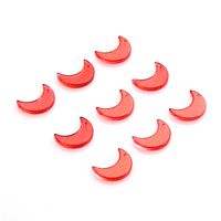50 Pcs/package Simple Style Moon Glass Stoving Varnish Jewelry Accessories sku image 4