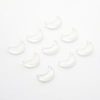 50 Pcs/package Simple Style Moon Glass Stoving Varnish Jewelry Accessories sku image 8