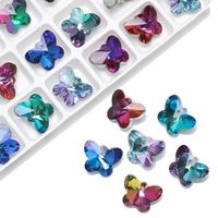 20 PCS/Package 12 * 14mm Glass Butterfly Beads main image 1