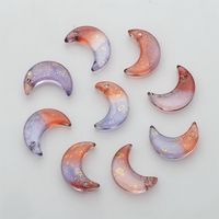 50 Pcs/package Simple Style Moon Glass Stoving Varnish Jewelry Accessories sku image 11