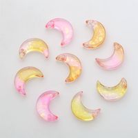 50 Pcs/package Simple Style Moon Glass Stoving Varnish Jewelry Accessories sku image 15