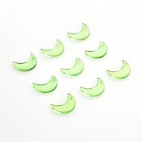 50 Pcs/package Simple Style Moon Glass Stoving Varnish Jewelry Accessories sku image 3