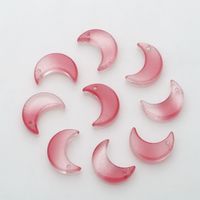 50 Pcs/package Simple Style Moon Glass Stoving Varnish Jewelry Accessories sku image 14