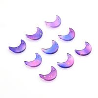 50 Pcs/package Simple Style Moon Glass Stoving Varnish Jewelry Accessories sku image 7