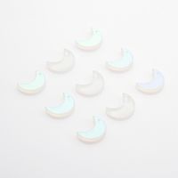 50 Pcs/package Simple Style Moon Glass Stoving Varnish Jewelry Accessories sku image 9