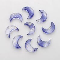 50 Pcs/package Simple Style Moon Glass Stoving Varnish Jewelry Accessories sku image 12
