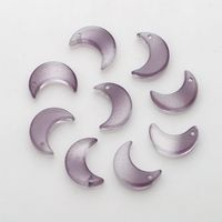 50 Pcs/package Simple Style Moon Glass Stoving Varnish Jewelry Accessories sku image 16