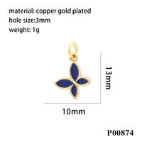 1 Piece Ig Style Cute Romantic Butterfly Copper Enamel Plating Jewelry Accessories main image 5