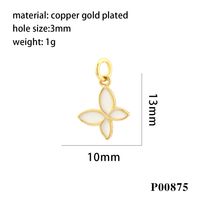 1 Piece Ig Style Cute Romantic Butterfly Copper Enamel Plating Jewelry Accessories main image 2