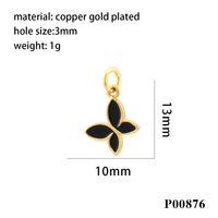 1 Piece Ig Style Cute Romantic Butterfly Copper Enamel Plating Jewelry Accessories main image 3