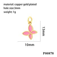1 Piece Ig Style Cute Romantic Butterfly Copper Enamel Plating Jewelry Accessories main image 7