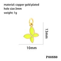 1 Piece Ig Style Cute Romantic Butterfly Copper Enamel Plating Jewelry Accessories main image 8