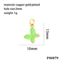 1 Piece Ig Style Cute Romantic Butterfly Copper Enamel Plating Jewelry Accessories sku image 5