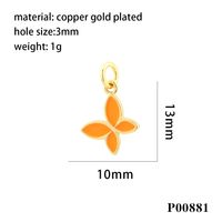 1 Piece Ig Style Cute Romantic Butterfly Copper Enamel Plating Jewelry Accessories sku image 7