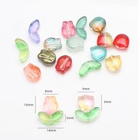 20 Sets Per Pack 5 * 14mm 8 * 10mm Glass Flower Beads main image 2