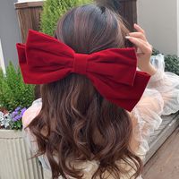 Women's Casual Simple Style Commute Bow Knot Alloy Flannel Hair Clip main image 4