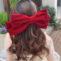 Women's Casual Simple Style Commute Bow Knot Alloy Flannel Hair Clip main image 1