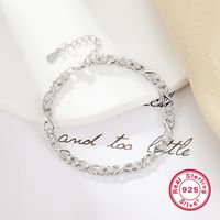 Sterling Silver Elegant Shiny Heart Shape Plating Inlay Zircon Bracelets main image 3