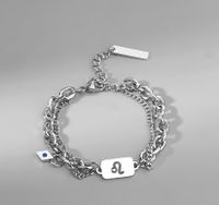 Simple Style Constellation Titanium Steel Plating Inlay Zircon Rings Bracelets Necklace sku image 9