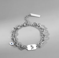 Simple Style Constellation Titanium Steel Plating Inlay Zircon Rings Bracelets Necklace sku image 10