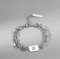 Simple Style Constellation Titanium Steel Plating Inlay Zircon Rings Bracelets Necklace sku image 14