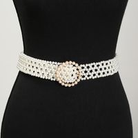 Lady Sweet Pastoral Round Imitation Pearl Women's Chain Belts main image 5
