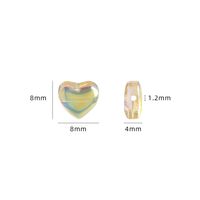 50 PCS/Package 8 * 8mm Hole 1~1.9mm Glass Heart Shape Beads main image 2