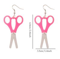 1 Pair Funny Scissors Stainless Steel Arylic Drop Earrings main image 2