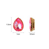 20 Pcs/package Simple Style Water Droplets Metal Plating Inlay Jewelry Accessories main image 2