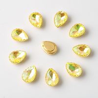 20 Pcs/package Simple Style Water Droplets Metal Plating Inlay Jewelry Accessories sku image 2