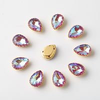 20 Pcs/package Simple Style Water Droplets Metal Plating Inlay Jewelry Accessories sku image 6