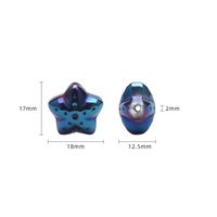 10 PCS/Package 18*12.5mm Hole 2~2.9mm Glass Star Beads main image 2