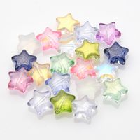50 PCS/Package 10 * 10mm Hole 1~1.9mm Glass Star Beads main image 1