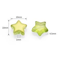 50 PCS/Package 10 * 10mm Hole 1~1.9mm Glass Star Beads main image 2