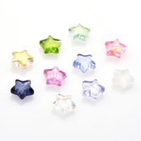 50 PCS/Package 10 * 10mm Hole 1~1.9mm Glass Star Beads main image 3