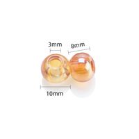 50 PCS/Package 8 * 10mm Hole 3~3.9mm Glass Round Beads main image 2