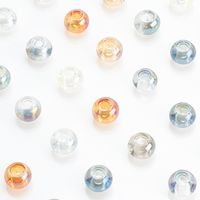 50 PCS/Package 8 * 10mm Hole 3~3.9mm Glass Round Beads main image 3