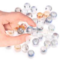 50 PCS/Package 8 * 10mm Hole 3~3.9mm Glass Round Beads main image 5