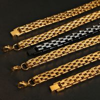 Hip-hop Cool Style Geometric Titanium Steel Plating 18k Gold Plated Unisex Bracelets main image 8