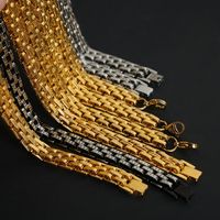 Hip Hop Toller Stil Geometrisch Titan Stahl Überzug 18 Karat Vergoldet Unisex Armbänder main image 5