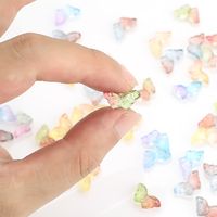 50 PCS/Package 8 * 15mm Hole 1~1.9mm Glass Butterfly Beads main image 3