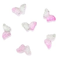 50 PCS/Package 8 * 15mm Hole 1~1.9mm Glass Butterfly Beads sku image 3
